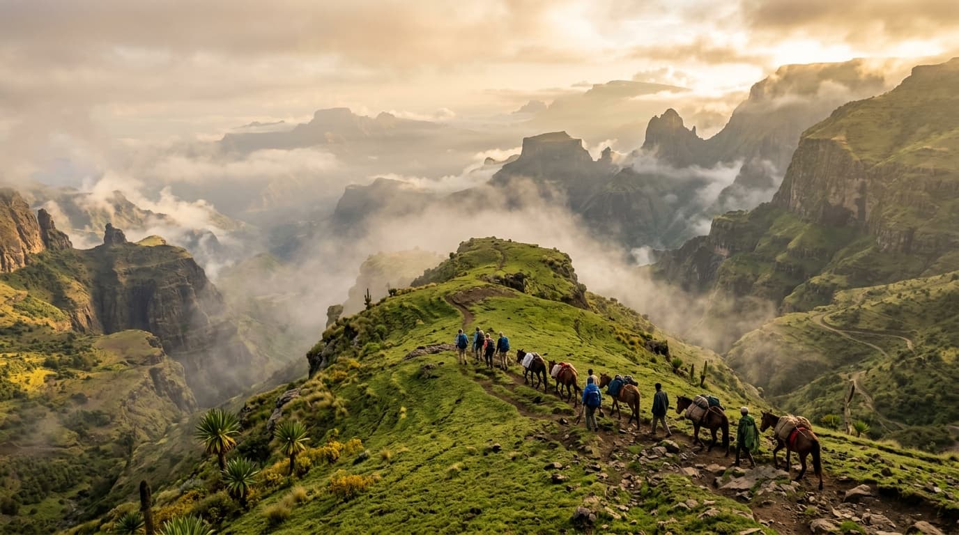 Simien Mountains Tour expedition ridge